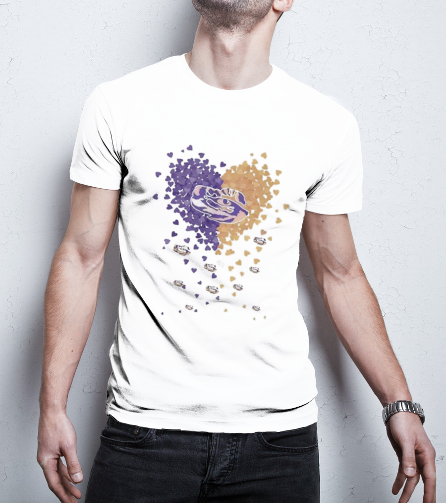 Heart Full Of LSU Tigers Geaux Tigers Purple And Gold T-Shirt