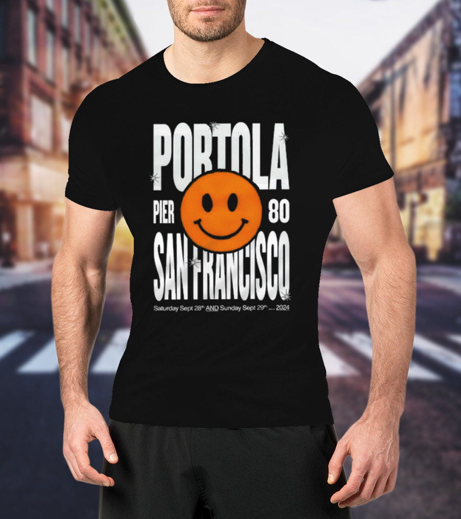 Portola Smiley San Francisco Pier 80 September 28-29 T-Shirt