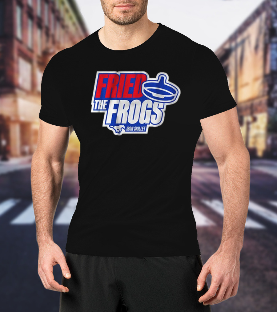 SMU Mustangs Fried The Frogs Iron Skillet T-Shirt
