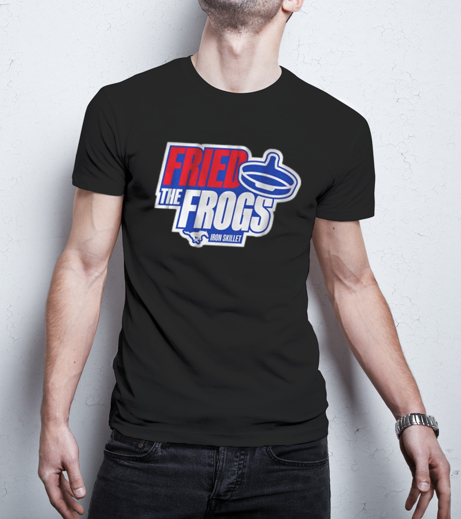 SMU Mustangs Fried The Frogs Iron Skillet T-Shirt