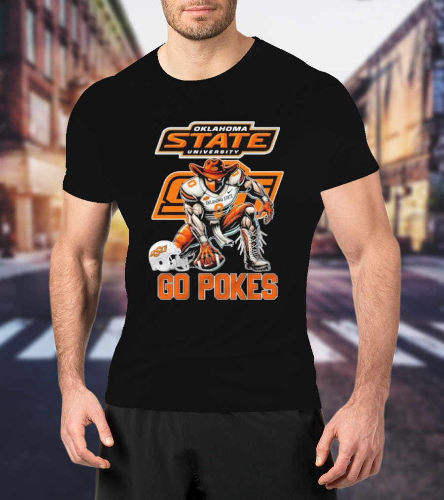 Oklahoma State University Cowboy Football Go Pokes OSU Mascot T-Shirt