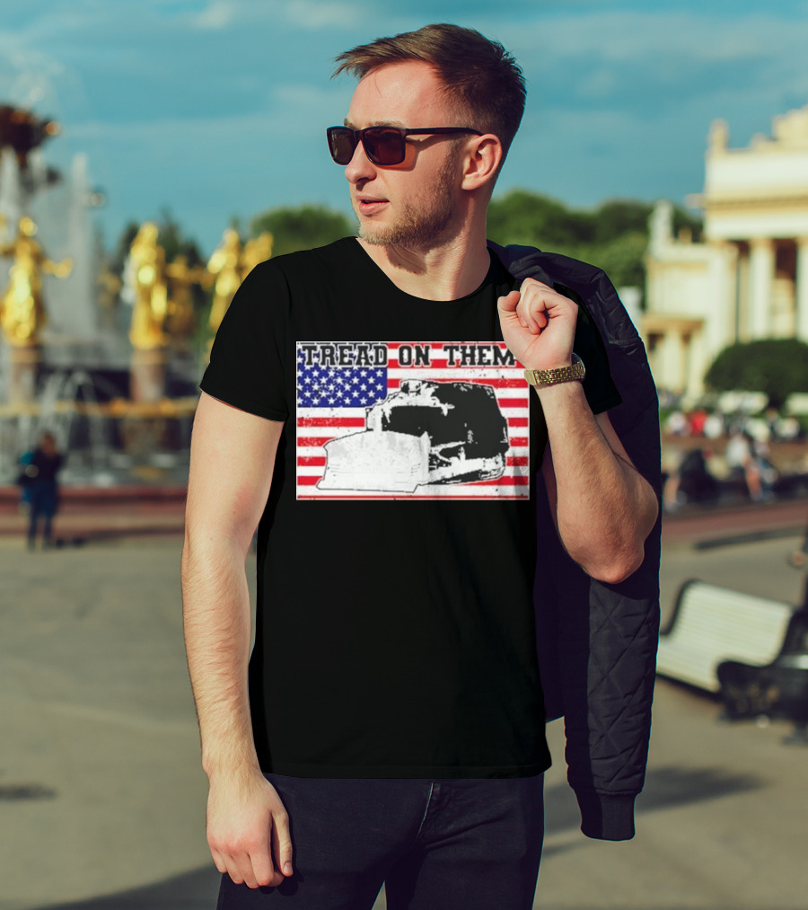 Tread On Them American Flag Killdozer T-Shirt
