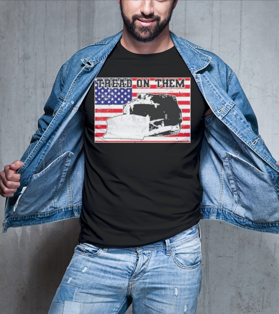 Tread On Them American Flag Killdozer T-Shirt