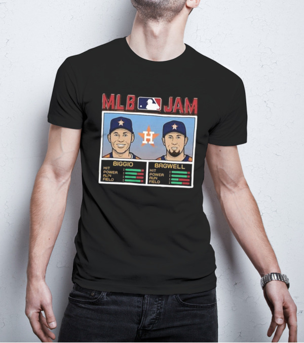 MLB Jam Craig Biggio Bagwell Houston Astros T-Shirt