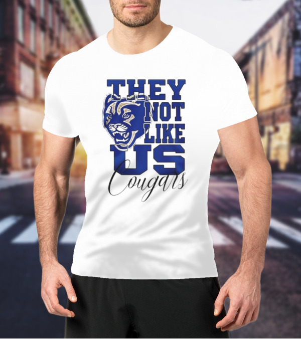 BYU Cougars They Not Like Us Cougars Football Team T-Shirt