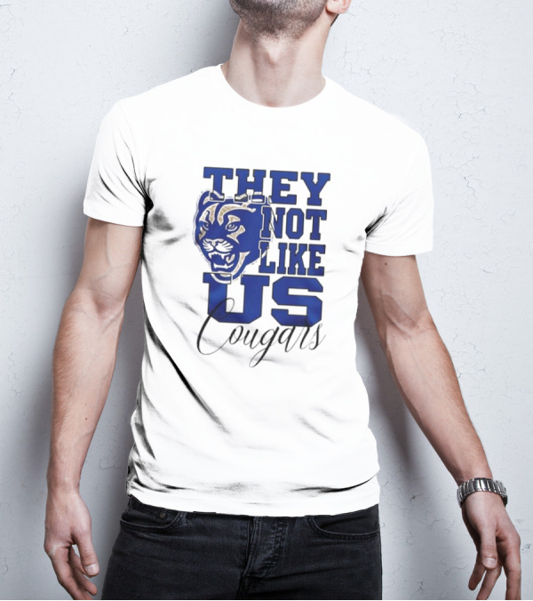 BYU Cougars They Not Like Us Cougars Football Team T-Shirt