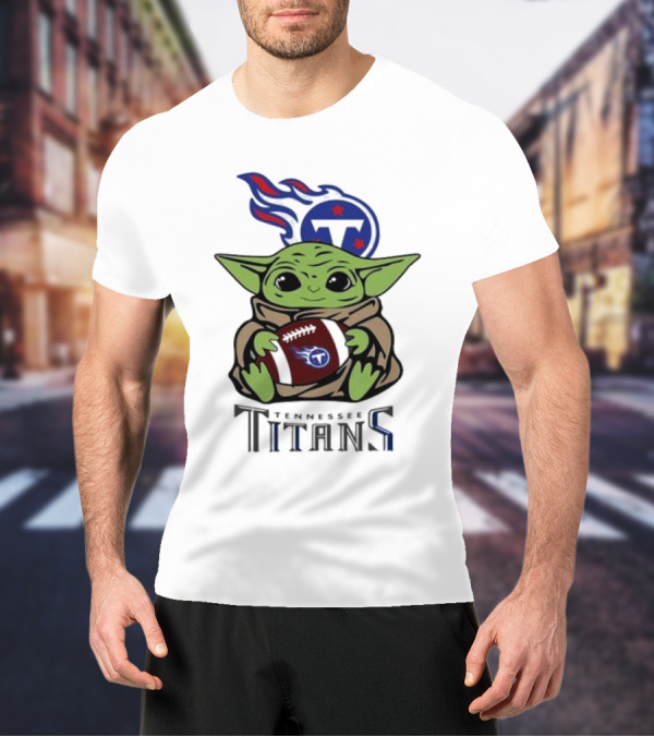 Baby Yoda Star Wars Tennessee Titans NFL Football Season T-Shirt