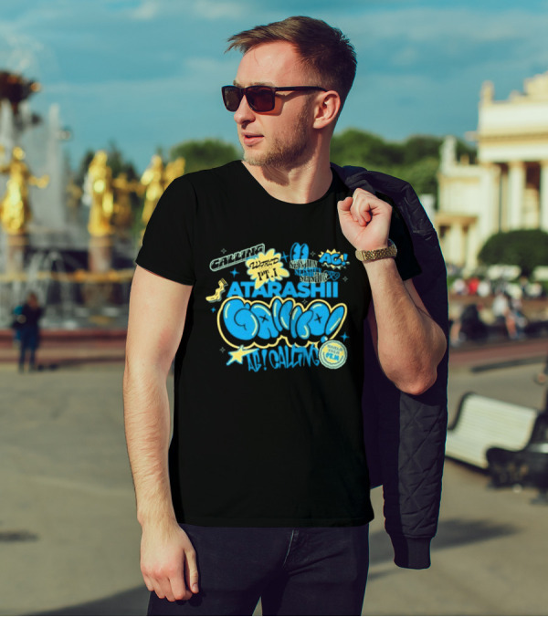Atarashii Gakko AG At Calling Blue And Black Word Up Tour T-Shirt