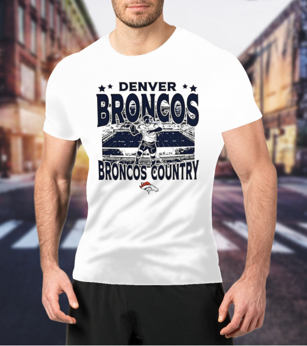 DENVER BRONCOS BRONCOS COUNTRY STADIUM FOOTBALL PLAYER T-Shirt