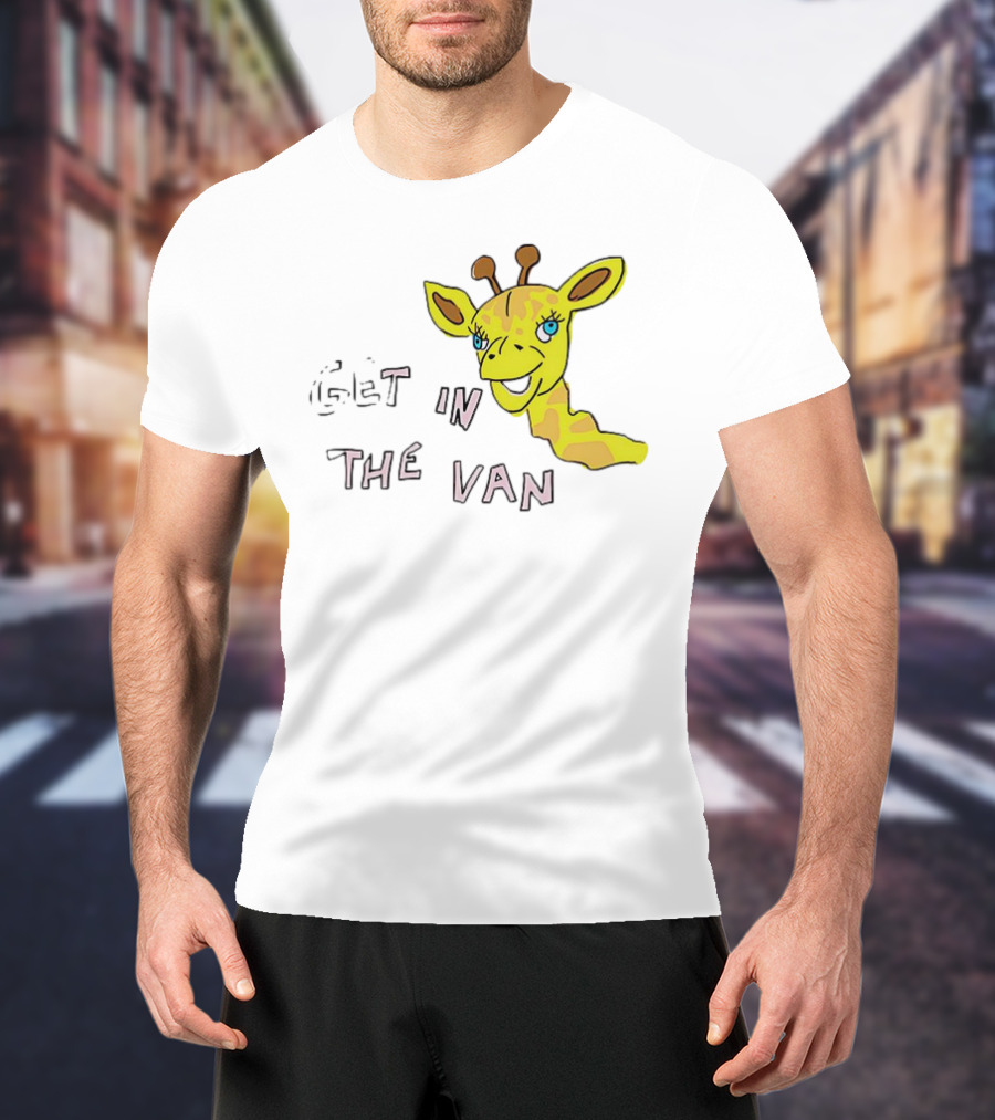 Giraffe Get In The Van Text Meme T-Shirt