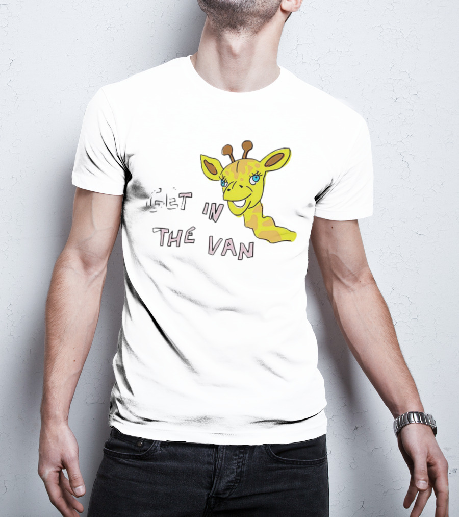 Giraffe Get In The Van Text Meme T-Shirt
