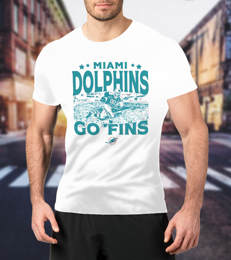 MIAMI DOLPHINS GO FINS Football Player Stadium T-Shirt