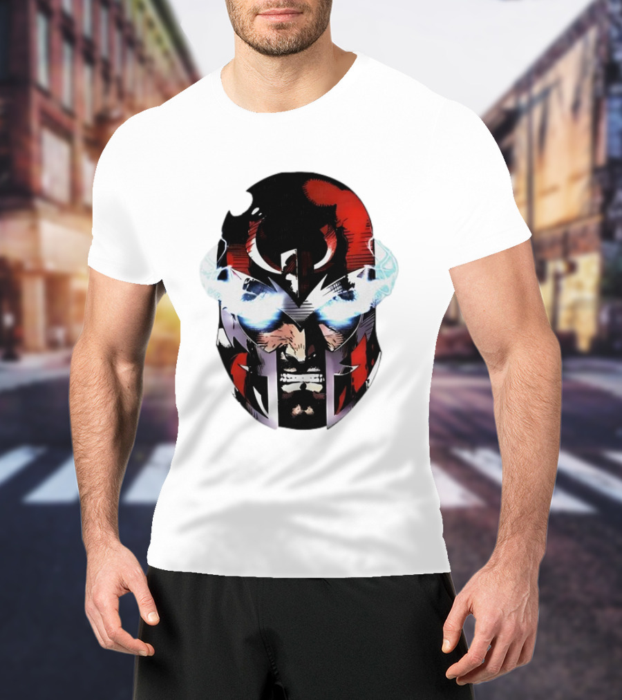 Rare Magneto Big Face Marvel Comic Villain Helmet Power T-Shirt
