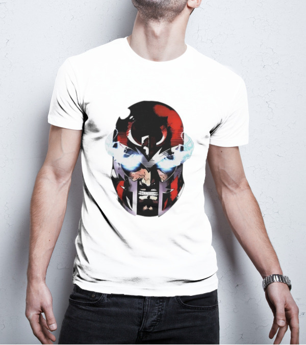 Rare Magneto Big Face Marvel Comic Villain Helmet Power T-Shirt