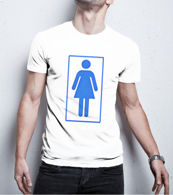 Na Kel Smith Mid90s Women Toilet Symbol Blue Sign T-Shirt