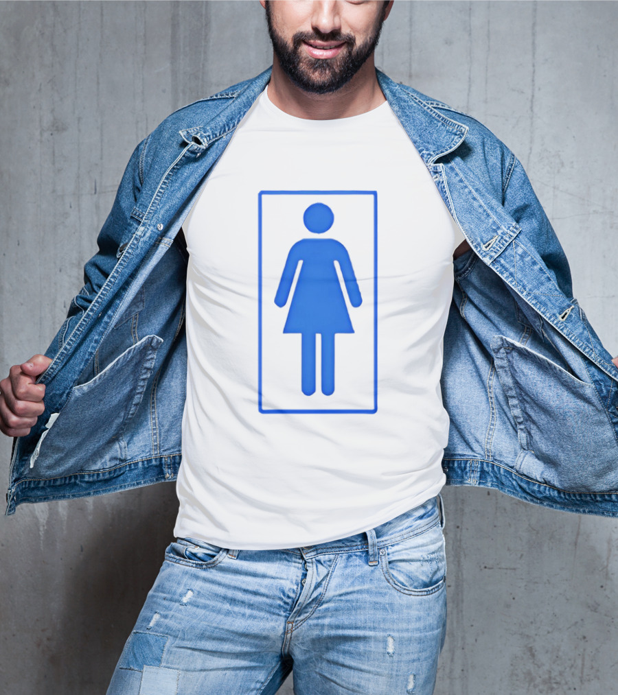 Na Kel Smith Mid90s Women Toilet Symbol Blue Sign T-Shirt