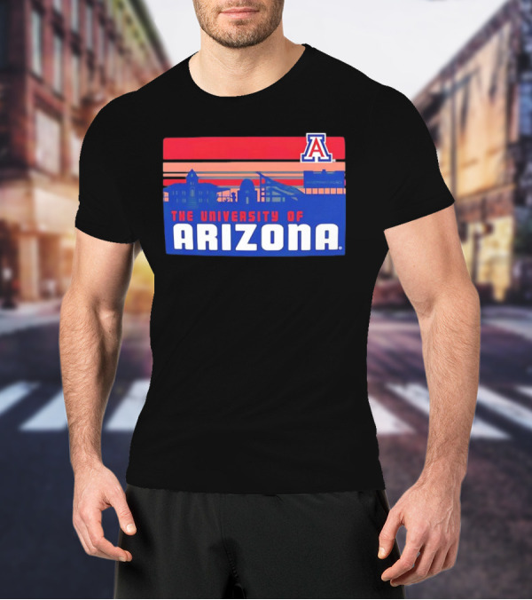 Arizona Wildcats University Of Arizona Skyline Retro T-Shirt