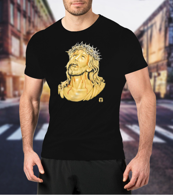 Our Lord Jesus Christ With Crown Of Thorns And Drops Of Blood T-Shirt