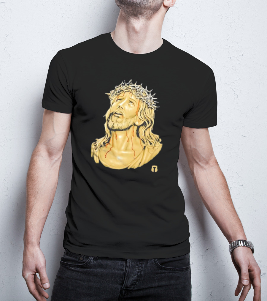 Our Lord Jesus Christ With Crown Of Thorns And Drops Of Blood T-Shirt