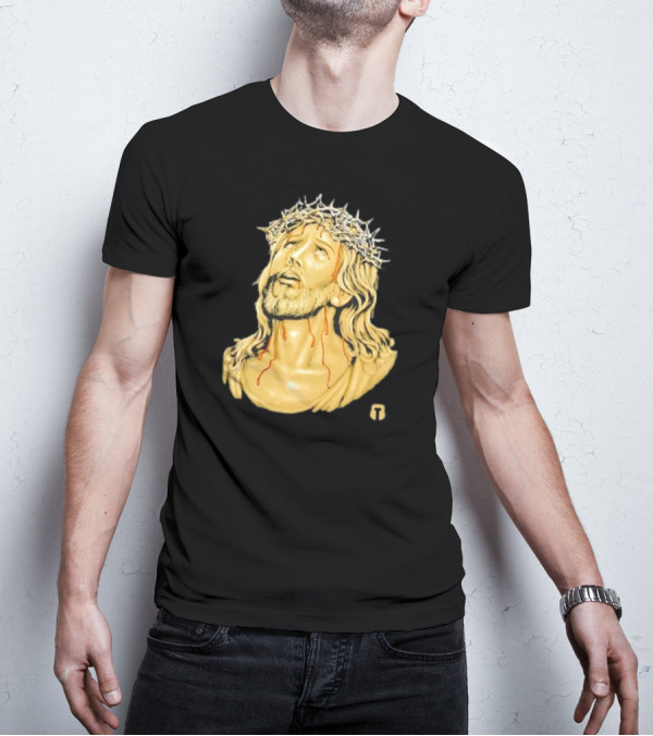Our Lord Jesus Christ With Crown Of Thorns And Drops Of Blood T-Shirt