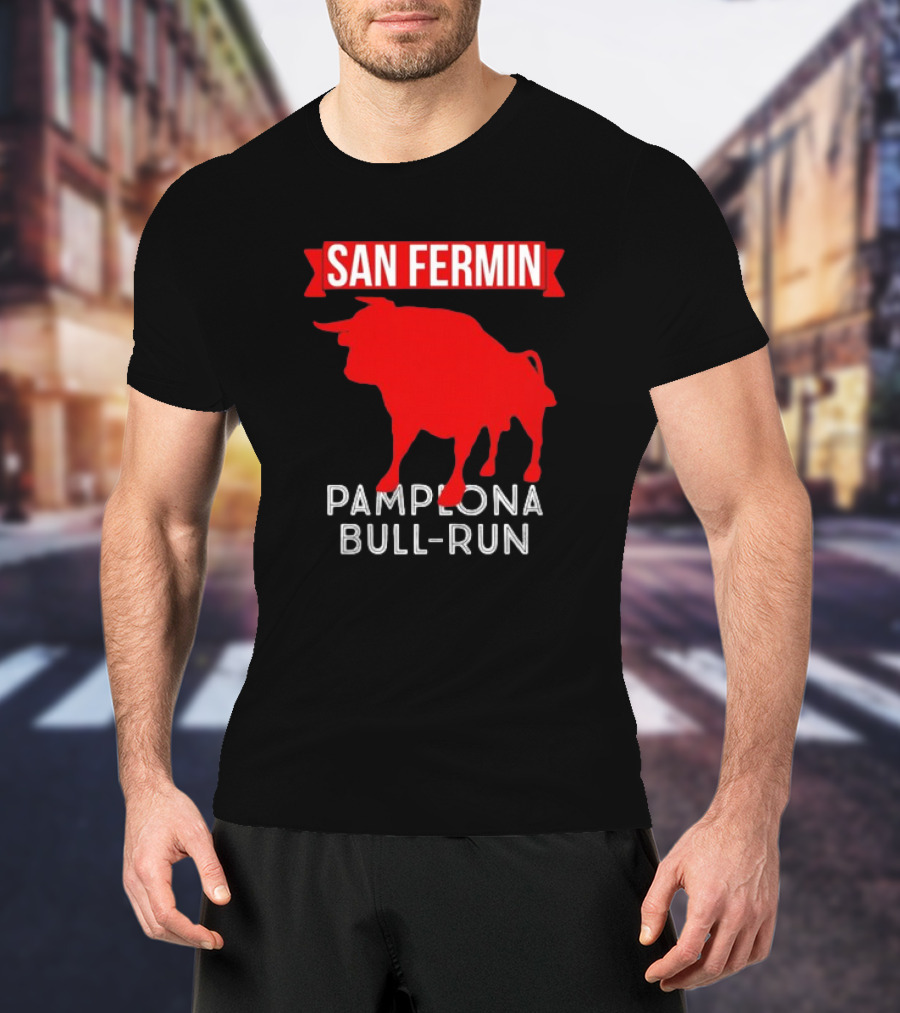 San Fermin Pamplona Bull Run Spain Festival Red Bull T-Shirt