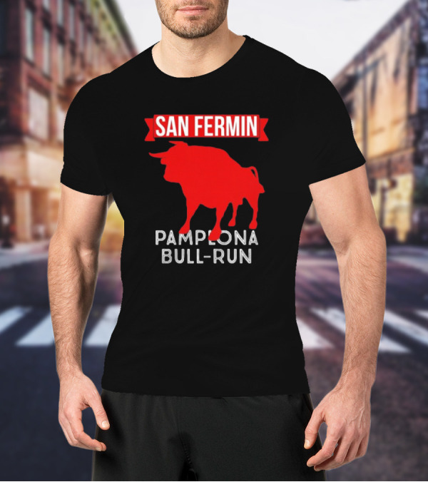 San Fermin Pamplona Bull Run Spain Festival Red Bull T-Shirt