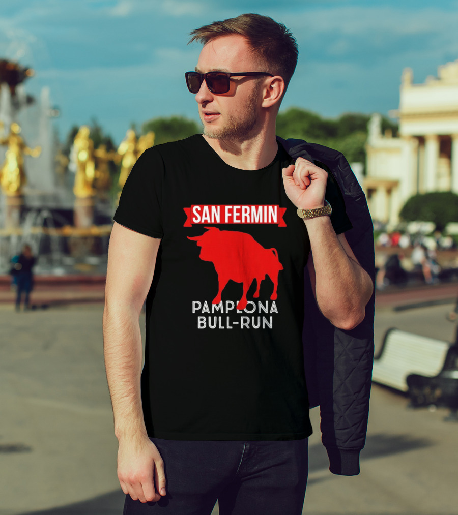 San Fermin Pamplona Bull Run Spain Festival Red Bull T-Shirt