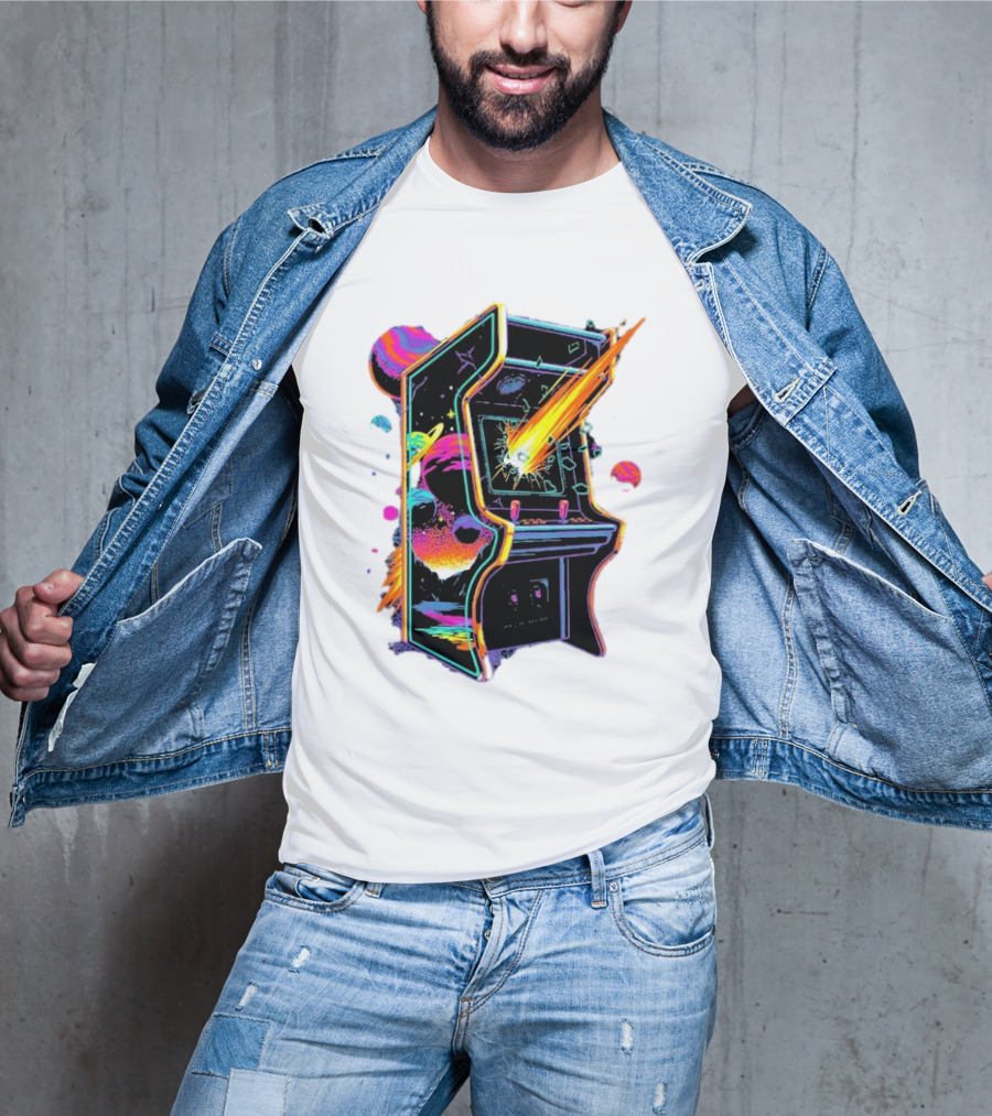Arcade Nebula Intotheam Cosmic Retro Explosion T-Shirt