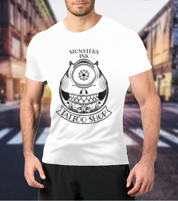 Monsters Ink Mike Tattoo Shop Cyclops Skull T-Shirt