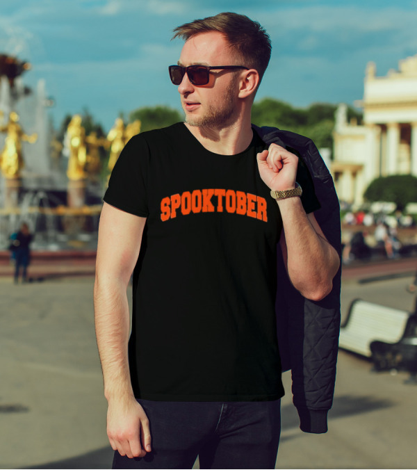 Spooktober Retro Bold Block Letters T-Shirt