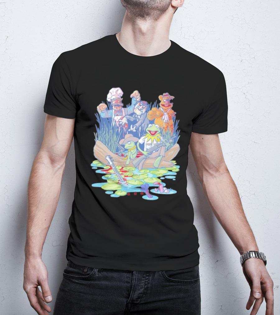 Walking Dead Muppets Parody Swamp Boat Adventure T-Shirt