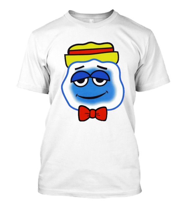 Blooo Ice Cartoon Face With Yellow Hat And Red Bowtie Cute T-Shirt