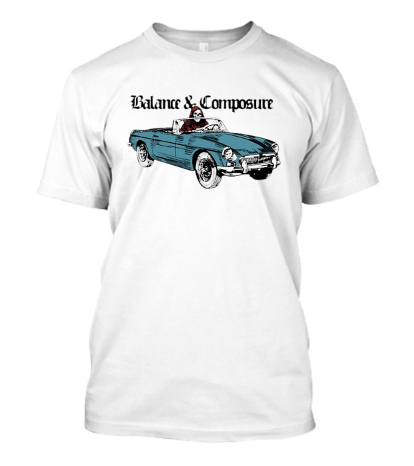 Balance And Composure Grim Reaper Convertible Driver Grey Pullover T-Shirt