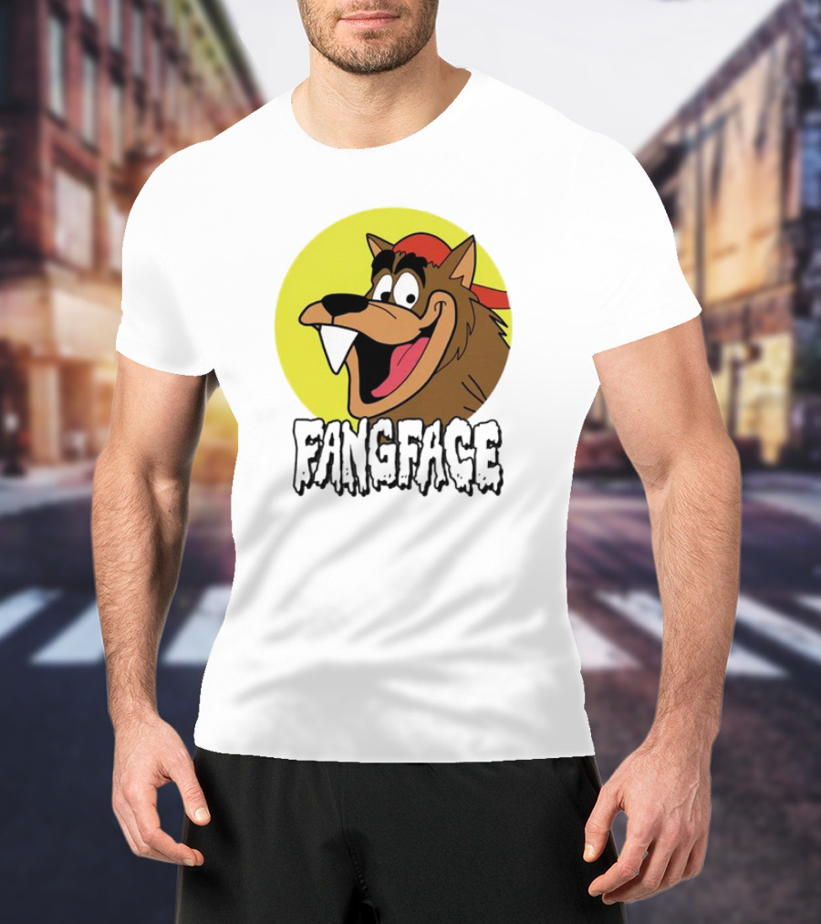 Fangface Cartoon Logo Meme T-Shirt