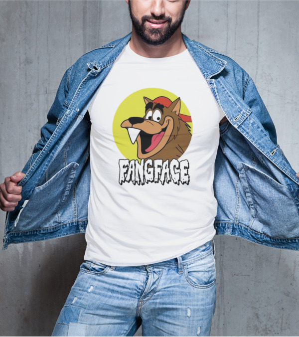 Fangface Cartoon Logo Meme T-Shirt