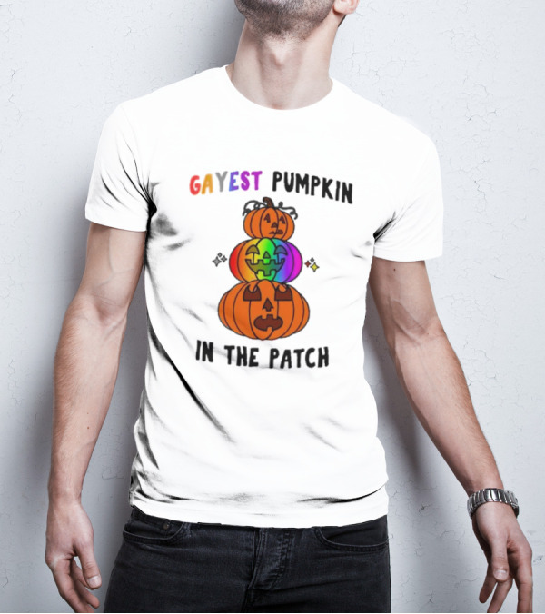 Gayest Pumpkin In The Patch Rainbow Jack-O'-Lanterns T-Shirt