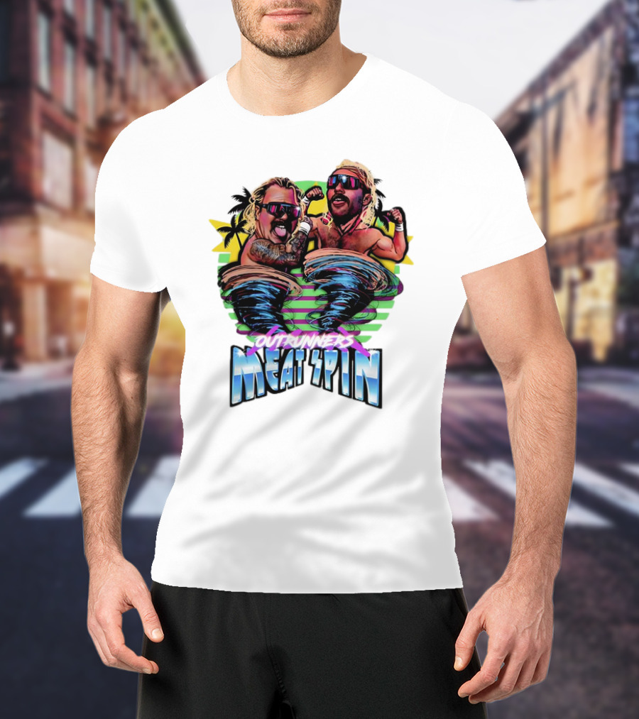 Outrunners Meat Spin Tropical Wrestling Tornadoes T-Shirt