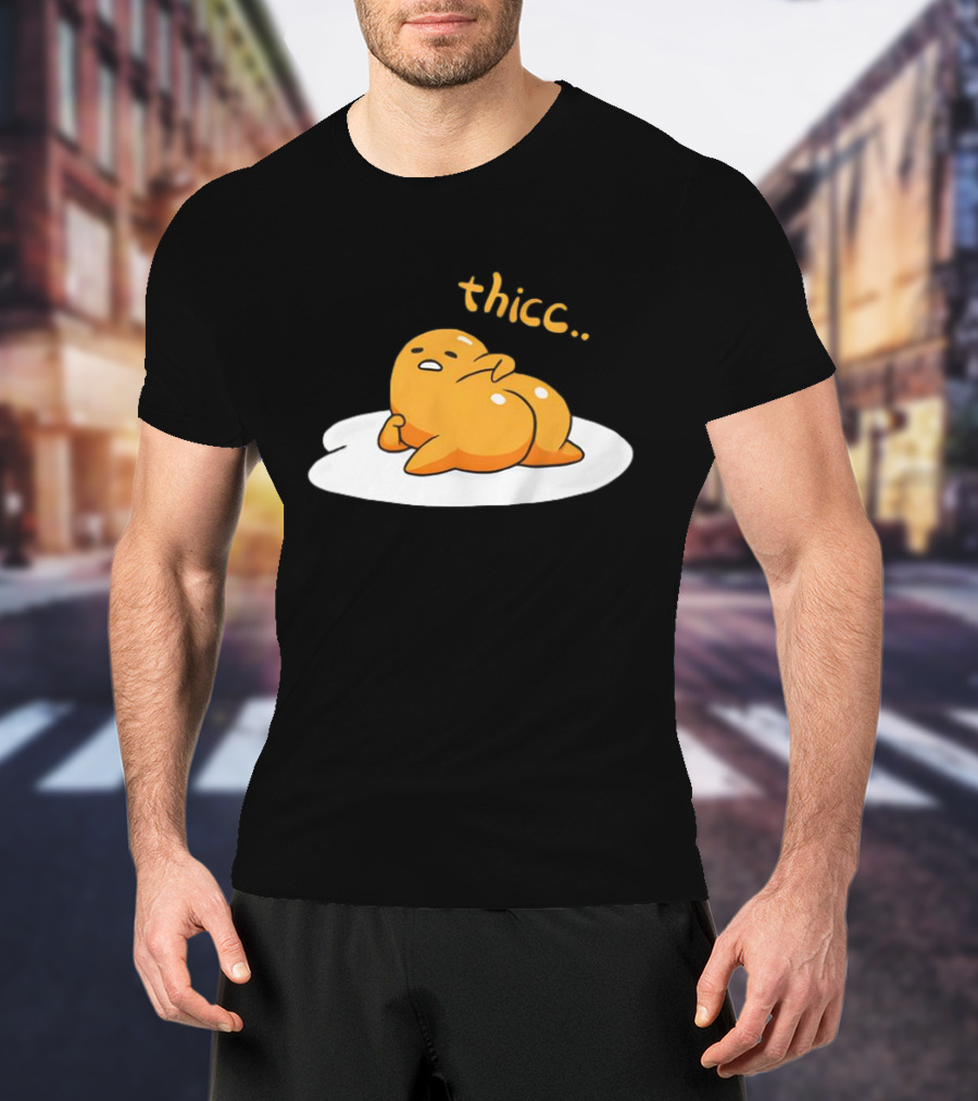 Gudetama Thicc Meme White Egg Yolk Character T-Shirt