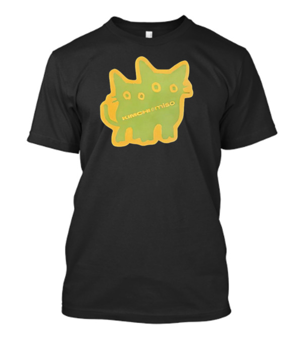Kimchi And Miso Collection Twins Chenille Neon Cat Patch T-Shirt