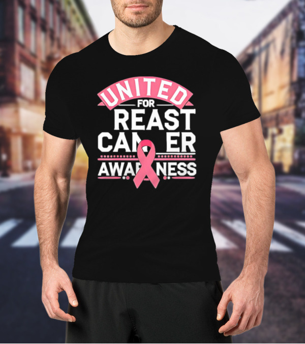 United For Breast Cancer Awareness Pink T-Shirt
