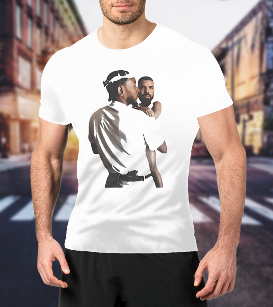 Kendrick Lamar Carrying Drake Rapper Stars Funny Image T-Shirt
