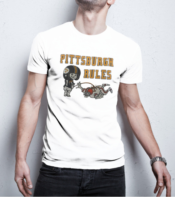 Pittsburgh Rules Steelers Peeing Cleveland Browns T-Shirt