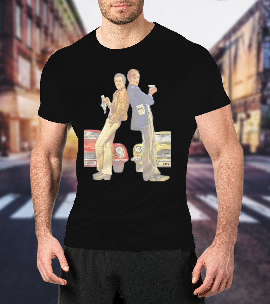 Retro The Persuaders Vintage TV Series Classic Cool Style With Cars T-Shirt