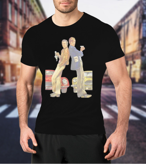 Retro The Persuaders Vintage TV Series Classic Cool Style With Cars T-Shirt