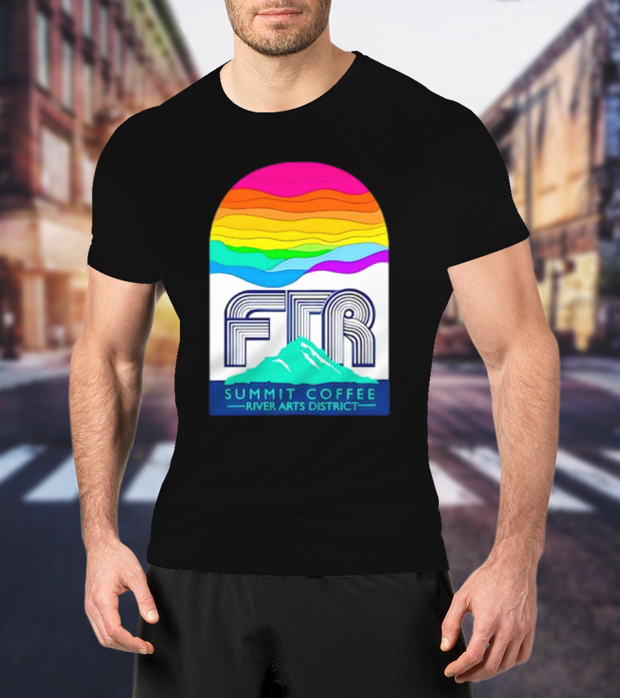 Summit Coffee River Arts District FTR Rainbow Arch Mountain Available Until October 31st, T-Shirt