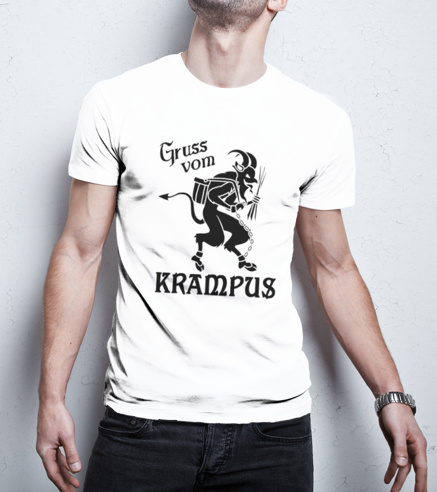 Gruss Vom Krampus Krampus Christmas Holiday Greetings T-Shirt