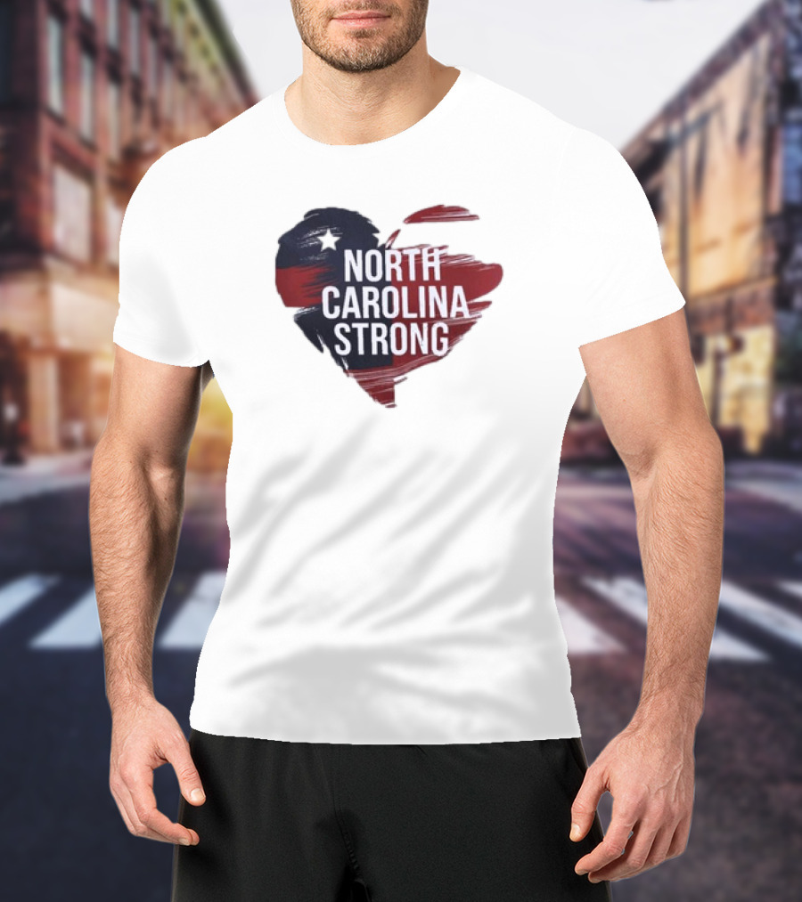 North Carolina Strong Heart Hurricane Helene T-Shirt