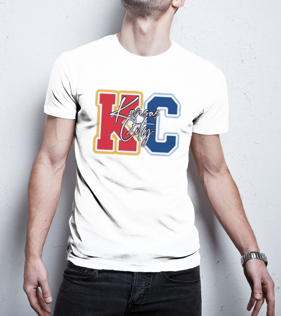 Kansas City Chiefs Royals Red Blue KC Kansas City T-Shirt