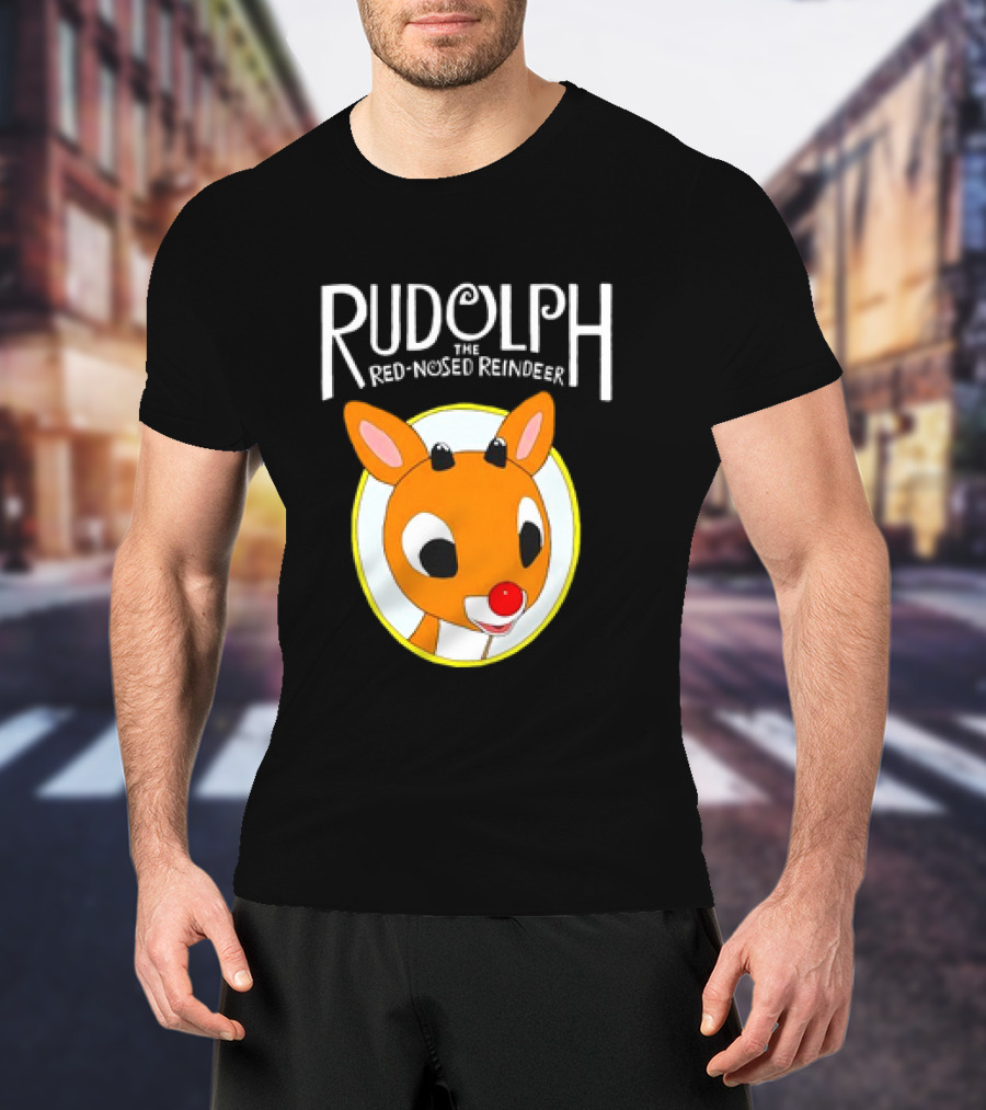 Rudolph The Red-Nosed Reindeer Cute Christmas Character T-Shirt