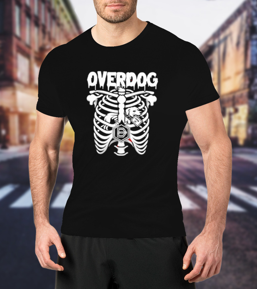 D’Angelo Overdog Skeleton Ribcage Concept With Dog And Bone Elements T-Shirt
